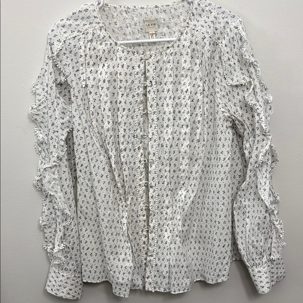 White Floral Women's Top